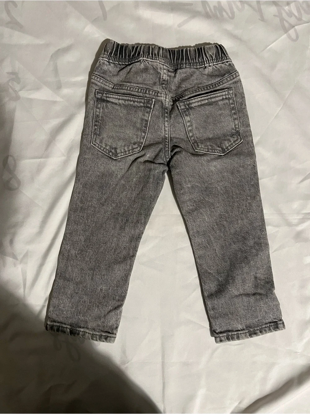 Gap Toddler Elastic Waist Grey Denim Slim Fit Jeans Size 2T
